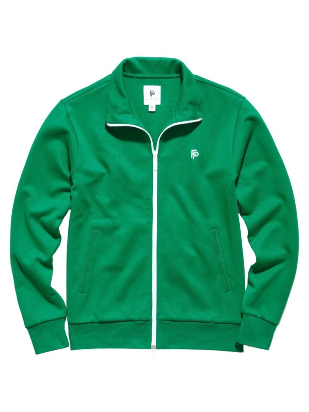 Flint Park Green Full-Zip Track Jacket Organic Cotton Blend Medium NWT